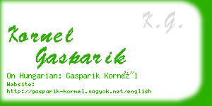 kornel gasparik business card